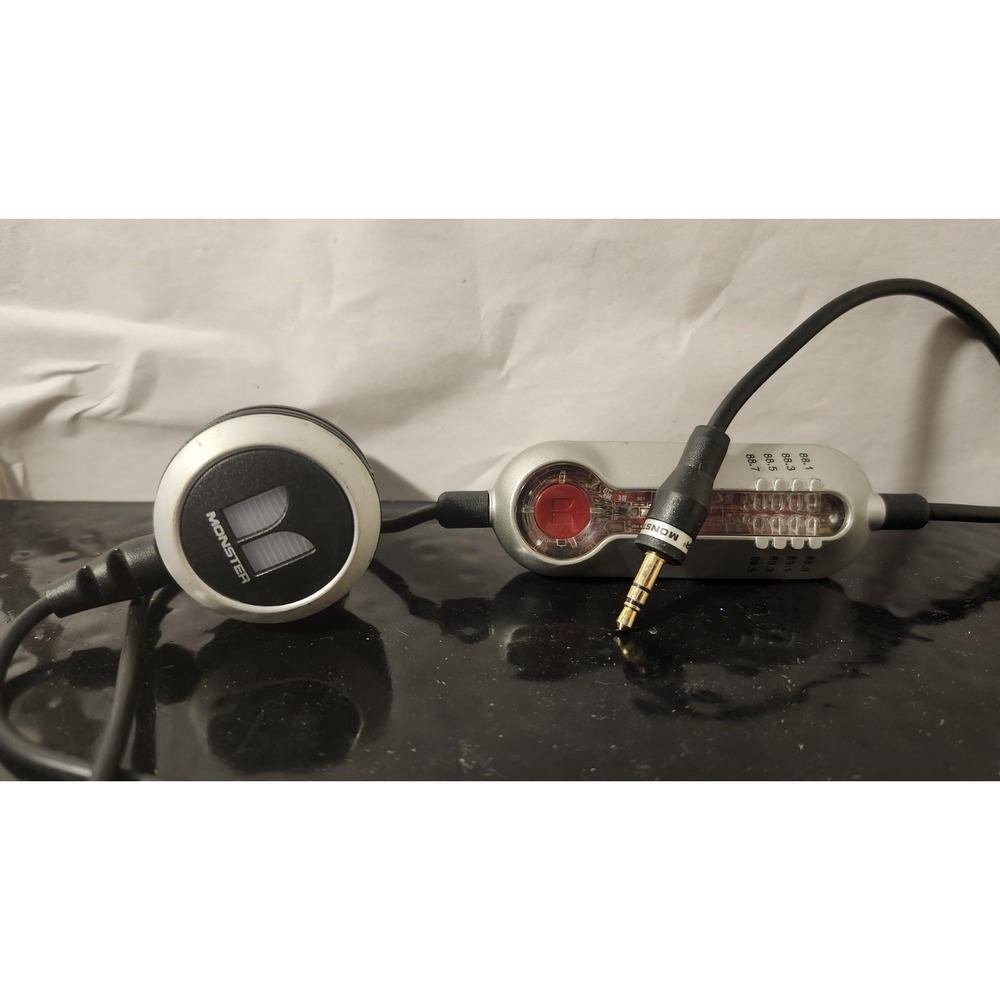 Monster Wireless FM Transmitter Car Audio Adapter 3.5mm‎ AUX Tested